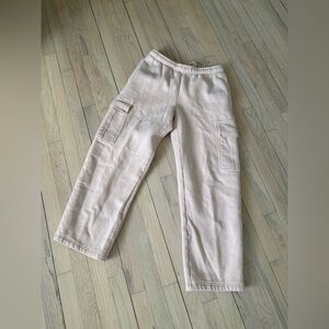 Aritzia Cream Cargo Sweatpants